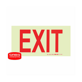 Image of Photoluminescent 190Mm Safety Sign -E6-Exit