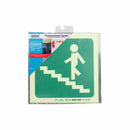 Parrot Photoluminescent 190mm Safety Sign -E9-Running Man On Stairs Going Up And Left - image 01