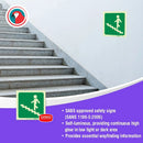 Parrot Photoluminescent 190mm Safety Sign -E9-Running Man On Stairs Going Up And Left - image 03