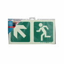 Parrot Photoluminescent 190mm Safety Sign -E12-Diagonal Arrow Up And Left+Running Man - image 04