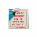 Parrot Photoluminescent 190mm Safety Sign -E15-In Case Of Emergency Use The Stairs And Not The Lift - image 03