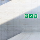 Parrot Photoluminescent 190mm Safety Sign -E17-Arrow Left+Stairs Going Down+Running Man - image 02