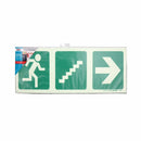 Parrot Photoluminescent 190mm Safety Sign -E18-Running Man+Stairs Going Up+Arrow Right - image 04