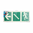 Parrot Photoluminescent 190mm Safety Sign -E19-Arrow Left+Stairs Going Up+Running Man - image 02