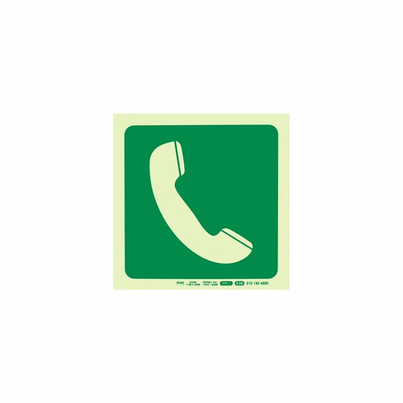 Parrot Photoluminescent 190mm Safety Sign -E20-Telephone - image 05