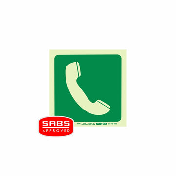 Parrot Photoluminescent 190mm Safety Sign -E20-Telephone - image 01