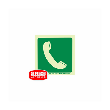 Image of Photoluminescent 190Mm Safety Sign -E20-Telephone