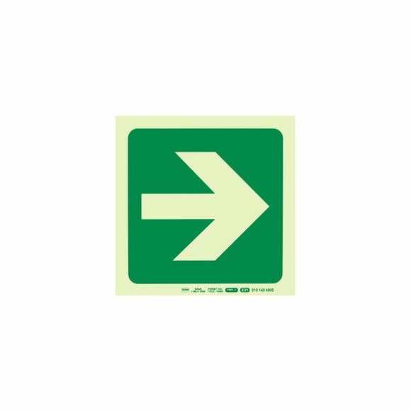 Parrot Photoluminescent 190mm Safety Sign -E21-Arrow Right - image 04