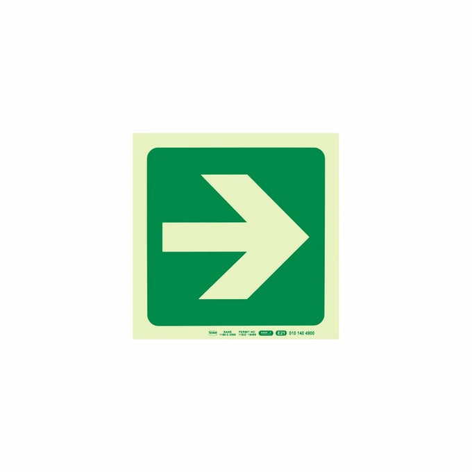 Parrot Photoluminescent 190mm Safety Sign -E21-Arrow Right - image 04
