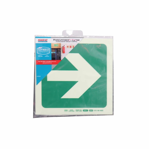 Parrot Photoluminescent 190mm Safety Sign -E21-Arrow Right - image 05