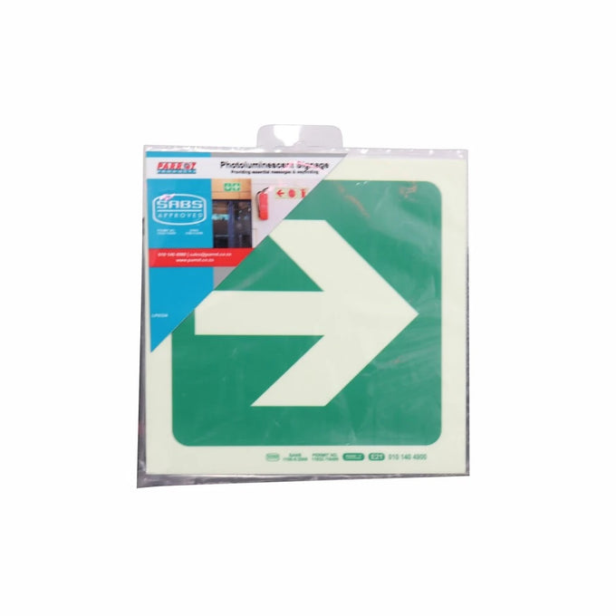 Parrot Photoluminescent 190mm Safety Sign -E21-Arrow Right - image 05