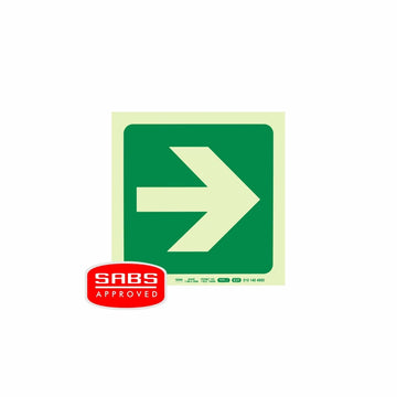 Parrot Photoluminescent 190mm Safety Sign -E21-Arrow Right - image 01