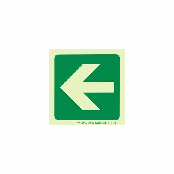 Parrot Photoluminescent 190mm Safety Sign -E22-Arrow Left - image 04