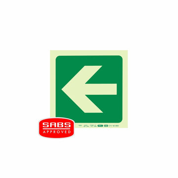 Parrot Photoluminescent 190mm Safety Sign -E22-Arrow Left - image 01