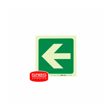 Image of Photoluminescent 190Mm Safety Sign -E22-Arrow Left