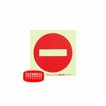 Parrot Photoluminescent 190mm Safety Sign -No Entry Symbol - image 01