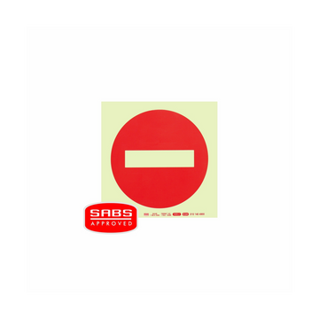 Image of Photoluminescent 190Mm Safety Sign -No Entry Symbol