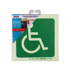 Parrot Photoluminescent 190mm Safety Sign -E25-Paraplegic Symbol - image 01