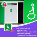Parrot Photoluminescent 190mm Safety Sign -E25-Paraplegic Symbol - image 02
