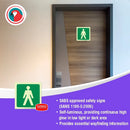 Parrot Photoluminescent 190mm Safety Sign -E26-Male Symbol - image 01