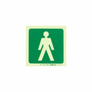 Parrot Photoluminescent 190mm Safety Sign -E26-Male Symbol - image 03