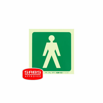 Parrot Photoluminescent 190mm Safety Sign -E26-Male Symbol - image 01