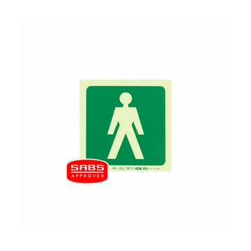 Image of Photoluminescent 190Mm Safety Sign -E26-Male Symbol