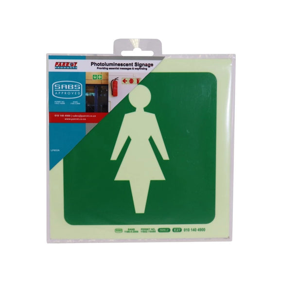 Parrot Photoluminescent 190mm Safety Sign -E27-Female Symbol - image 05