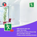 Parrot Photoluminescent 190mm Safety Sign -E28-Running Man Facing Left - image 02