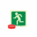 Parrot Photoluminescent 190mm Safety Sign -E28-Running Man Facing Left - image 03