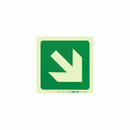 Parrot Photoluminescent 190mm Safety Sign -E31-Diagonal Arrow Down And Right - image 02