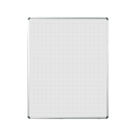Image of Educational Board S/Leaf 1220*910 Mag Whiteboard Grey Squares 1 Side