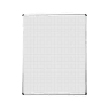 Image of Educational Board S/Leaf 1220*910 Mag Whiteboard Grey Squares 1 Side