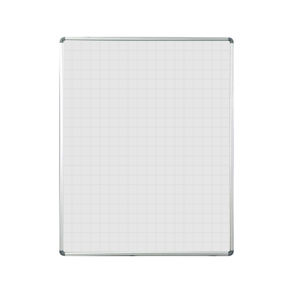 Image of Educational Board Side Panel 1220*920 Mag Whiteboard Grey Squares
