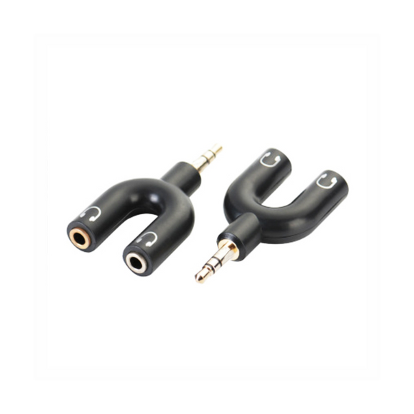 Image of Adaptor - 3,5Mm Male Audio Jack - 2 X 3,5Mm Female Audio Jack