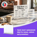 Parrot Menu Holder Acrylic Double Sided A4 Landscape - Box 5 - image 03