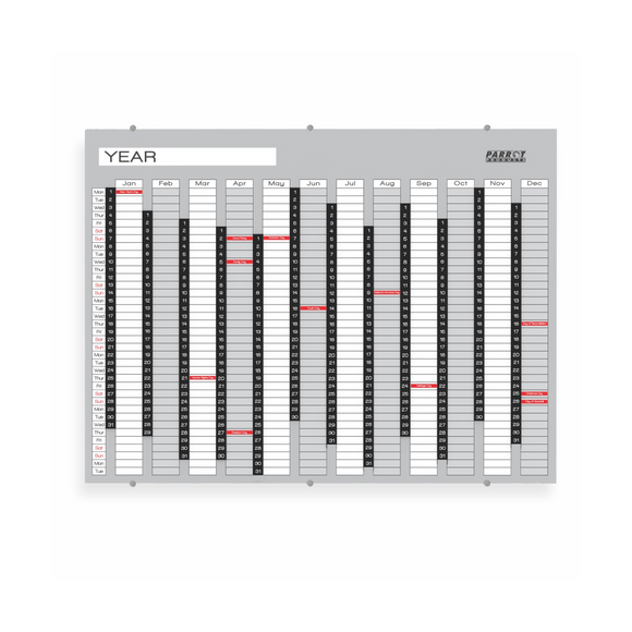 Image of Year Planner Glass Non Magnetic 1200*900Mm