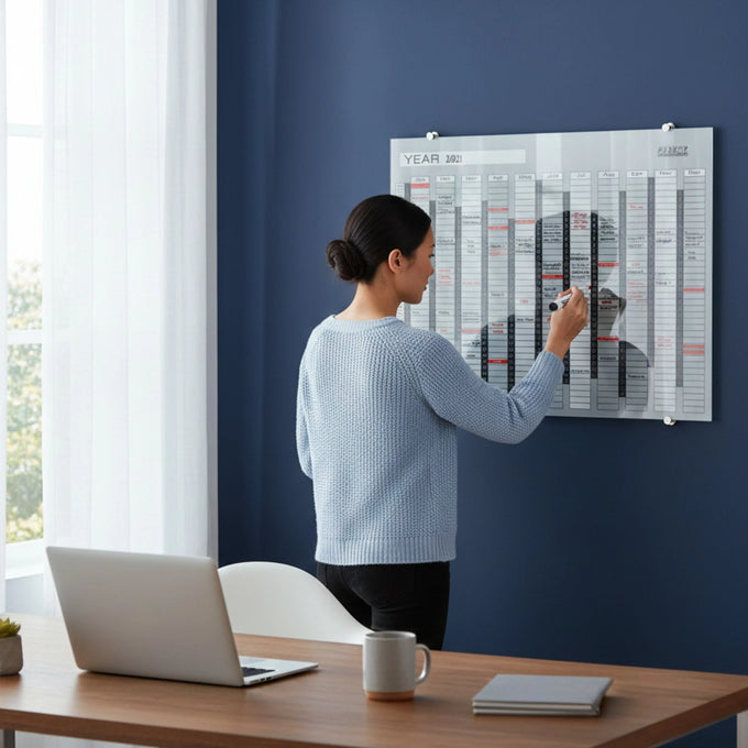 Parrot Year Planner Glass Non Magnetic 1200x900mm - image 03