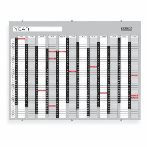 Parrot Year Planner Glass Non Magnetic 1200x900mm - image 01