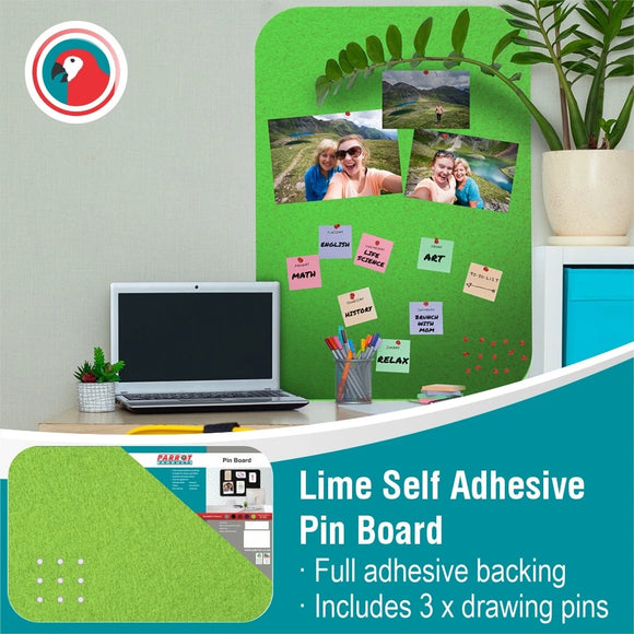 Parrot Pin Board Adhesive No Frame 600x450mm Lime - image 02