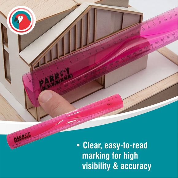 Parrot Flexible Ruler 30cm Pink - image 01