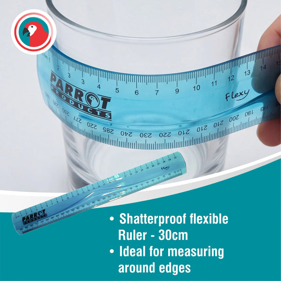 Parrot Flexible Ruler 30cm Blue - image 01