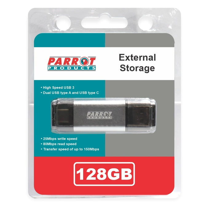 Parrot External Storage USB 3 Type A + USB C 128Gb Flash Drive - image 01