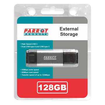 Parrot External Storage USB 3 Type A + USB C 128Gb Flash Drive - image 01
