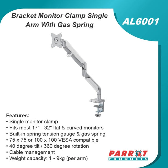 Parrot Bracket - Monitor Clamp Single Arm With Gas Spring - image 05