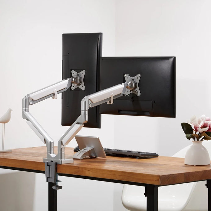 Parrot Bracket - Monitor Clamp Dual Arm With Gas Spring - image 02