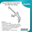 Parrot Bracket - Monitor Clamp Dual Arm With Gas Spring - image 09