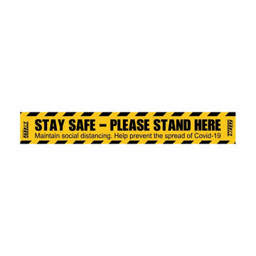 Parrot Covid19 – Social Distancing Floor Graphic 600X80mm Pack Of 10 - image 01