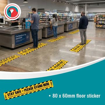 Parrot Covid19 – Social Distancing Floor Graphic 600X80mm Pack Of 10 - image 02