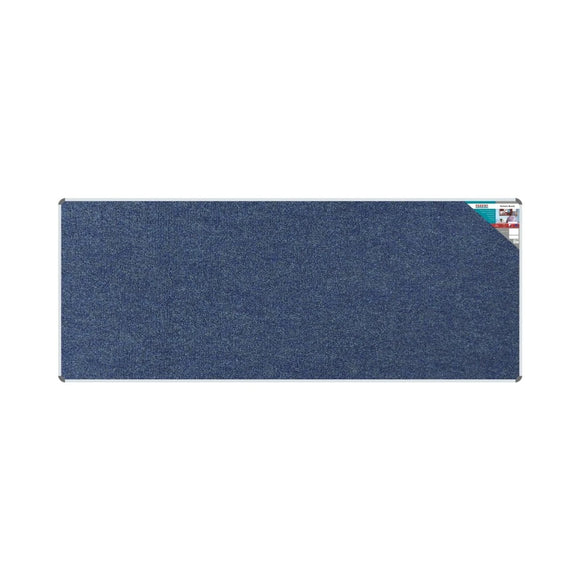 Parrot Bulletin Board Ribbed Alum Frame 3000x1200mm Denim - image 01